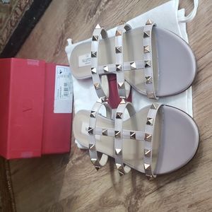 NEW Valentino garavani rockstud womens slides size 38.5